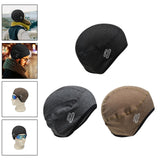 Maxbell Skull Cap Hat Liner Earflaps Windproof Hat for Motorcycle Riding Climbing Black