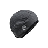 Maxbell Skull Cap Hat Liner Earflaps Windproof Hat for Motorcycle Riding Climbing Gray