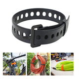 Maxbell Cable Tie Rubber Bungee Straps Tie Down Strap for Bikes Riding Luggage Cargo Black 45cm