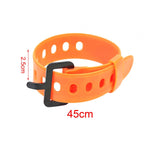Maxbell Cable Tie Rubber Bungee Straps Tie Down Strap for Bikes Riding Luggage Cargo Orange 45cm