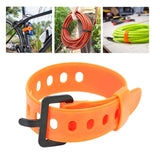 Maxbell Cable Tie Rubber Bungee Straps Tie Down Strap for Bikes Riding Luggage Cargo Orange 30cm