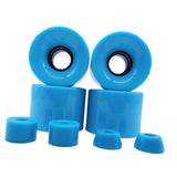 Maxbell 4 Pieces Skateboard Wheels 78A Hardness Durable PU Damping Wheel Replacement Blue