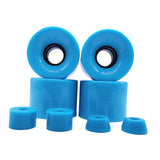 Maxbell 4 Pieces Skateboard Wheels 78A Hardness Durable PU Damping Wheel Replacement Blue