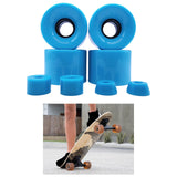 Maxbell 4 Pieces Skateboard Wheels 78A Hardness Durable PU Damping Wheel Replacement Blue