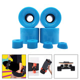 Maxbell 4 Pieces Skateboard Wheels 78A Hardness Durable PU Damping Wheel Replacement Blue