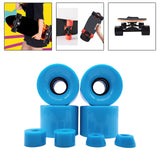 Maxbell 4 Pieces Skateboard Wheels 78A Hardness Durable PU Damping Wheel Replacement Blue