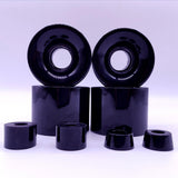 Maxbell 4 Pieces Skateboard Wheels 78A Hardness Durable PU Damping Wheel Replacement Black