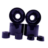 Maxbell 4 Pieces Skateboard Wheels 78A Hardness Durable PU Damping Wheel Replacement Black