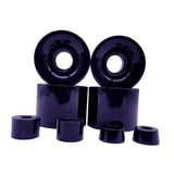 Maxbell 4 Pieces Skateboard Wheels 78A Hardness Durable PU Damping Wheel Replacement Black