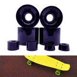 Maxbell 4 Pieces Skateboard Wheels 78A Hardness Durable PU Damping Wheel Replacement Black