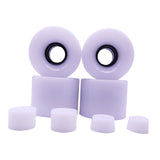 Maxbell 4 Pieces Skateboard Wheels 78A Hardness Durable PU Damping Wheel Replacement White