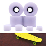 Maxbell 4 Pieces Skateboard Wheels 78A Hardness Durable PU Damping Wheel Replacement White