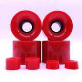 Maxbell 4 Pieces Skateboard Wheels 78A Hardness Durable PU Damping Wheel Replacement Red