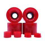 Maxbell 4 Pieces Skateboard Wheels 78A Hardness Durable PU Damping Wheel Replacement Red