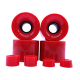 Maxbell 4 Pieces Skateboard Wheels 78A Hardness Durable PU Damping Wheel Replacement Red