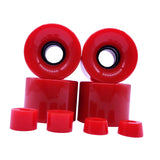 Maxbell 4 Pieces Skateboard Wheels 78A Hardness Durable PU Damping Wheel Replacement Red