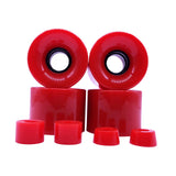 Maxbell 4 Pieces Skateboard Wheels 78A Hardness Durable PU Damping Wheel Replacement Red