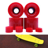 Maxbell 4 Pieces Skateboard Wheels 78A Hardness Durable PU Damping Wheel Replacement Red