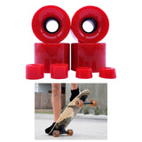 Maxbell 4 Pieces Skateboard Wheels 78A Hardness Durable PU Damping Wheel Replacement Red