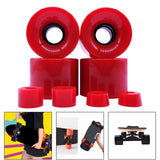 Maxbell 4 Pieces Skateboard Wheels 78A Hardness Durable PU Damping Wheel Replacement Red