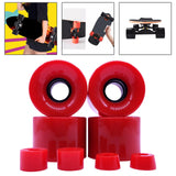 Maxbell 4 Pieces Skateboard Wheels 78A Hardness Durable PU Damping Wheel Replacement Red