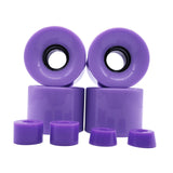 Maxbell 4 Pieces Skateboard Wheels 78A Hardness Durable PU Damping Wheel Replacement Purple