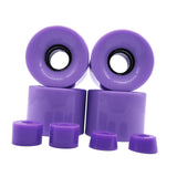 Maxbell 4 Pieces Skateboard Wheels 78A Hardness Durable PU Damping Wheel Replacement Purple