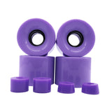 Maxbell 4 Pieces Skateboard Wheels 78A Hardness Durable PU Damping Wheel Replacement Purple