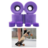 Maxbell 4 Pieces Skateboard Wheels 78A Hardness Durable PU Damping Wheel Replacement Purple