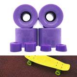 Maxbell 4 Pieces Skateboard Wheels 78A Hardness Durable PU Damping Wheel Replacement Purple