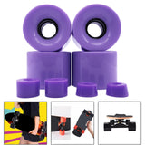 Maxbell 4 Pieces Skateboard Wheels 78A Hardness Durable PU Damping Wheel Replacement Purple