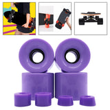Maxbell 4 Pieces Skateboard Wheels 78A Hardness Durable PU Damping Wheel Replacement Purple