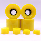 Maxbell 4 Pieces Skateboard Wheels 78A Hardness Durable PU Damping Wheel Replacement Yellow