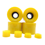 Maxbell 4 Pieces Skateboard Wheels 78A Hardness Durable PU Damping Wheel Replacement Yellow
