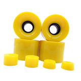 Maxbell 4 Pieces Skateboard Wheels 78A Hardness Durable PU Damping Wheel Replacement Yellow