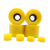 Maxbell 4 Pieces Skateboard Wheels 78A Hardness Durable PU Damping Wheel Replacement Yellow