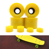 Maxbell 4 Pieces Skateboard Wheels 78A Hardness Durable PU Damping Wheel Replacement Yellow