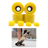 Maxbell 4 Pieces Skateboard Wheels 78A Hardness Durable PU Damping Wheel Replacement Yellow