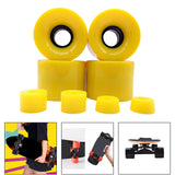 Maxbell 4 Pieces Skateboard Wheels 78A Hardness Durable PU Damping Wheel Replacement Yellow