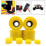 Maxbell 4 Pieces Skateboard Wheels 78A Hardness Durable PU Damping Wheel Replacement Yellow