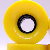 Maxbell 4 Pieces Skateboard Wheels 78A Hardness Durable PU Damping Wheel Replacement Yellow