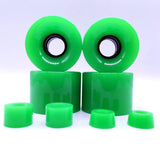 Maxbell 4 Pieces Skateboard Wheels 78A Hardness Durable PU Damping Wheel Replacement Green