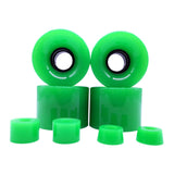 Maxbell 4 Pieces Skateboard Wheels 78A Hardness Durable PU Damping Wheel Replacement Green