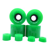 Maxbell 4 Pieces Skateboard Wheels 78A Hardness Durable PU Damping Wheel Replacement Green