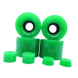 Maxbell 4 Pieces Skateboard Wheels 78A Hardness Durable PU Damping Wheel Replacement Green