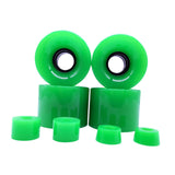 Maxbell 4 Pieces Skateboard Wheels 78A Hardness Durable PU Damping Wheel Replacement Green