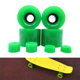 Maxbell 4 Pieces Skateboard Wheels 78A Hardness Durable PU Damping Wheel Replacement Green