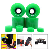 Maxbell 4 Pieces Skateboard Wheels 78A Hardness Durable PU Damping Wheel Replacement Green
