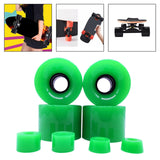 Maxbell 4 Pieces Skateboard Wheels 78A Hardness Durable PU Damping Wheel Replacement Green