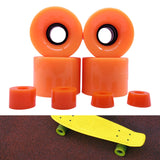 Maxbell 4 Pieces Skateboard Wheels 78A Hardness Durable PU Damping Wheel Replacement Orange
